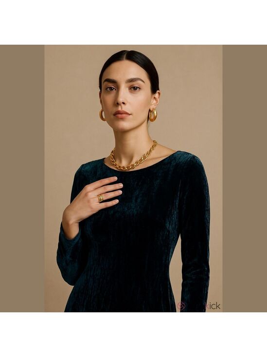 Bluemarine Dresses & Skirts - Vintage Bluemarine Crushed Velvet Dress